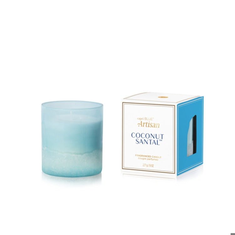 Capri BlueArtisan Luce d'Amalfi Boxed Tumbler Candle, Coconut Santal 8oz - Polish Boutique