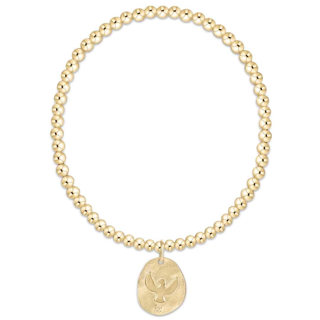 e. newtonClassic Gold 3mm Bracelet - Inspire America Gold Disc - Polish Boutique