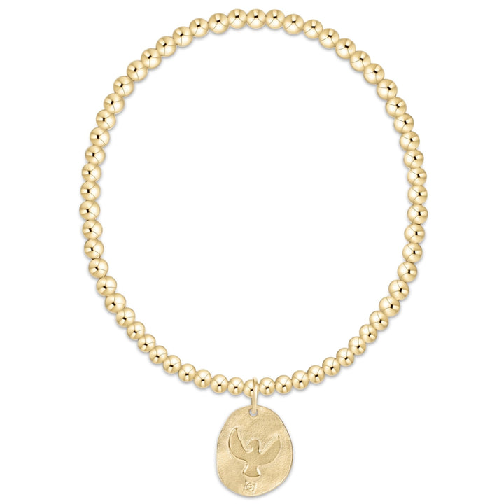 e. newtonClassic Gold 3mm Bracelet - Inspire America Gold Disc - Polish Boutique