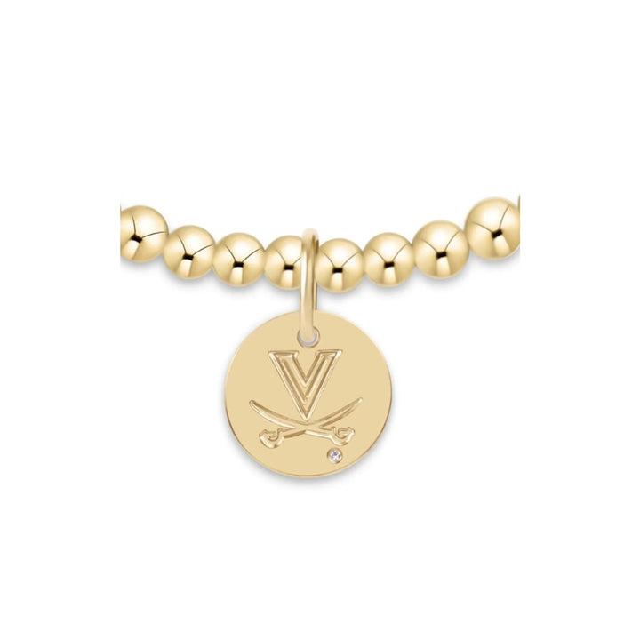 e. newtoneCollegiate Classic Gold 3mm Bracelet - UVA - Polish Boutique