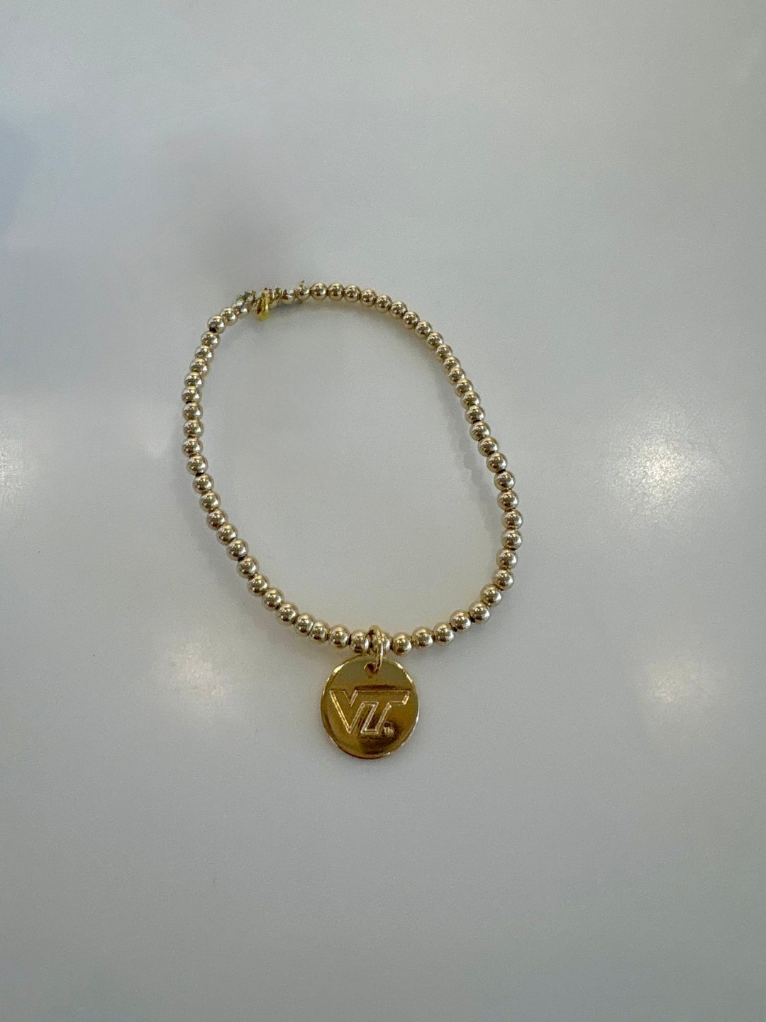 e. newtoneCollegiate Classic Gold 3mm Bracelet - VT - Polish Boutique