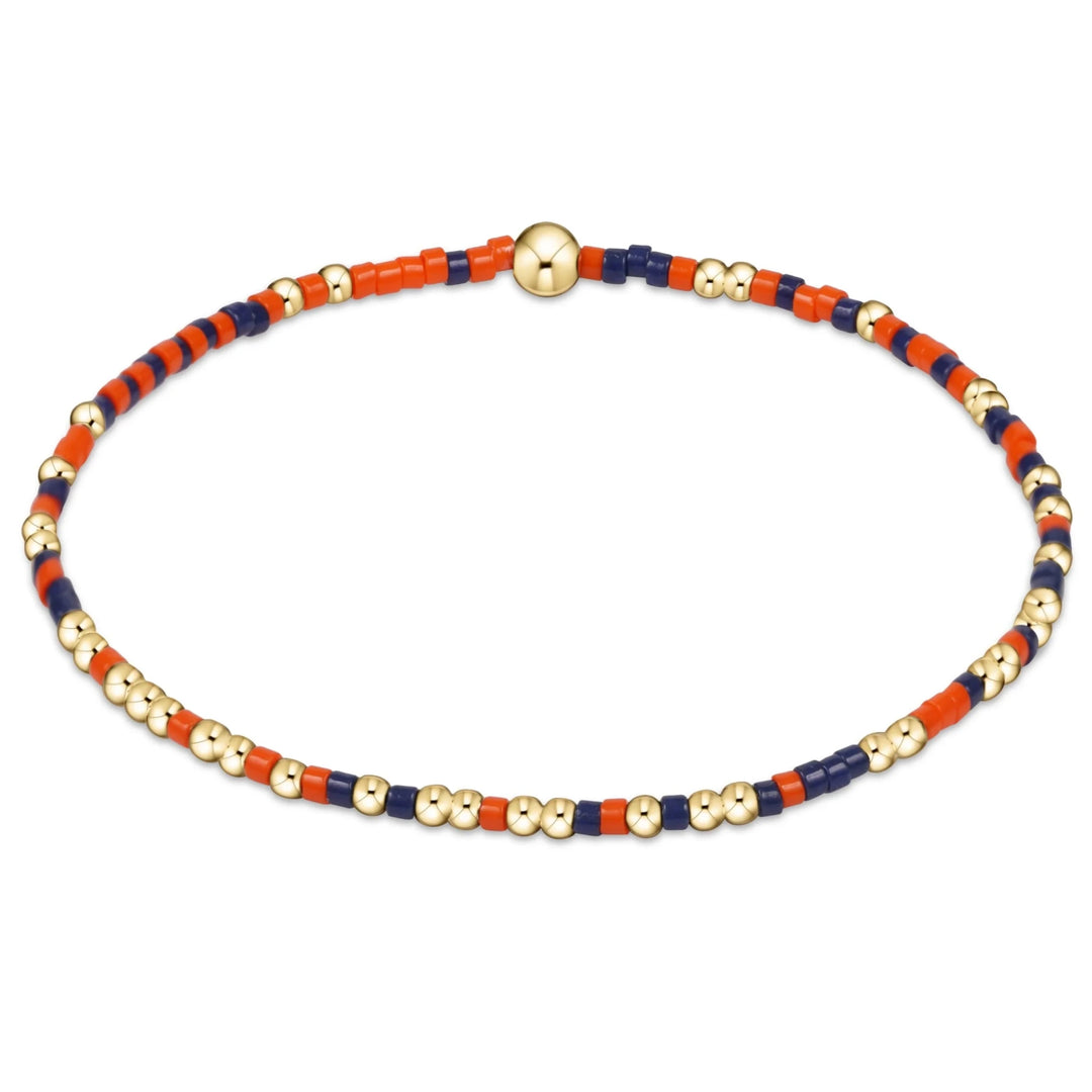 e. newtonGameday Hope Unwritten Extends Bracelet - Bright Orange & Navy - Polish Boutique