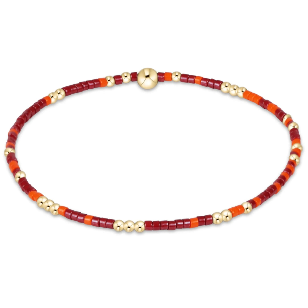 e. newtonGameday Hope Unwritten Extends Bracelet - Bright Orange & Wine - Polish Boutique