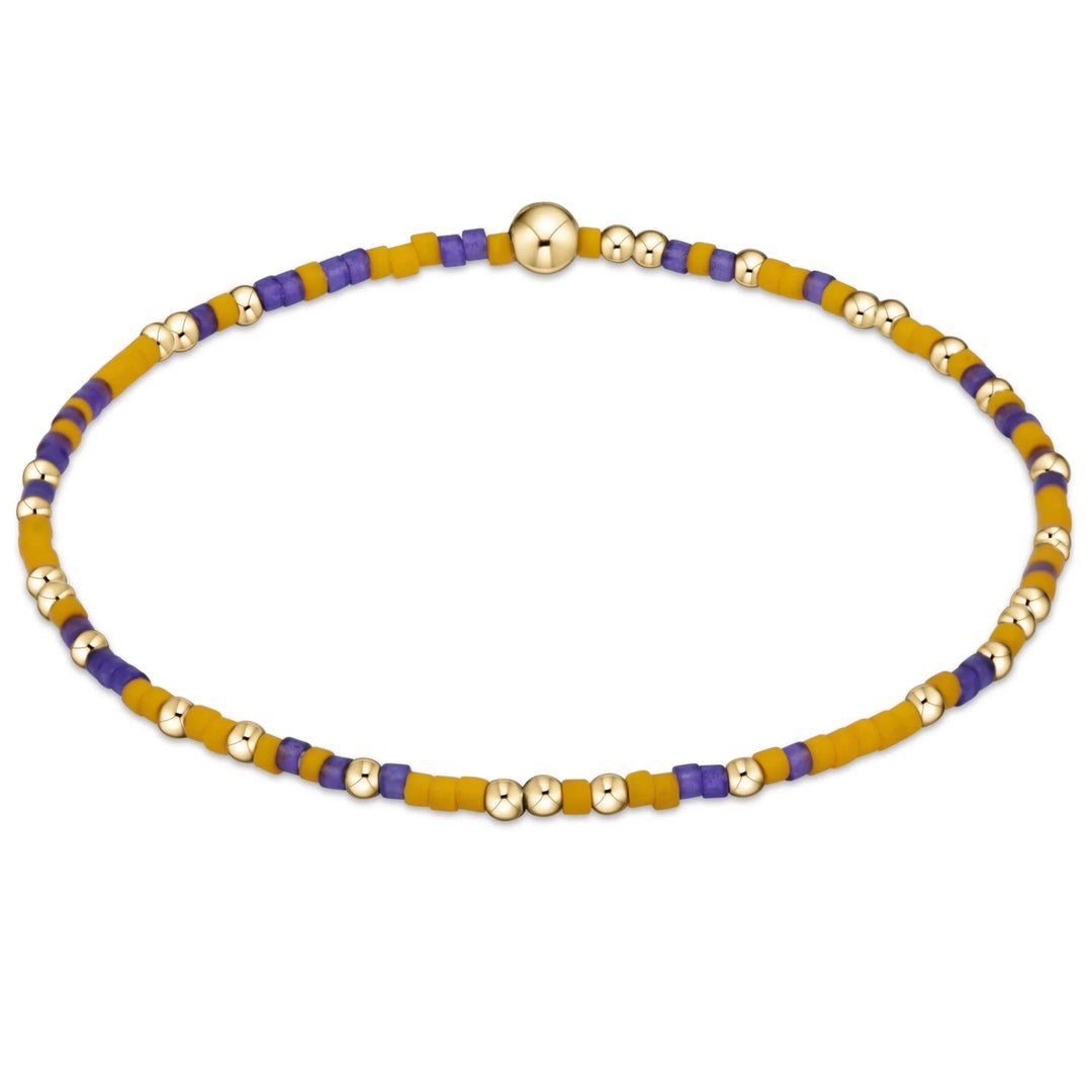 e. newtonGameday Hope Unwritten Extends Bracelet - Deep Purple & Golden Yellow - Polish Boutique