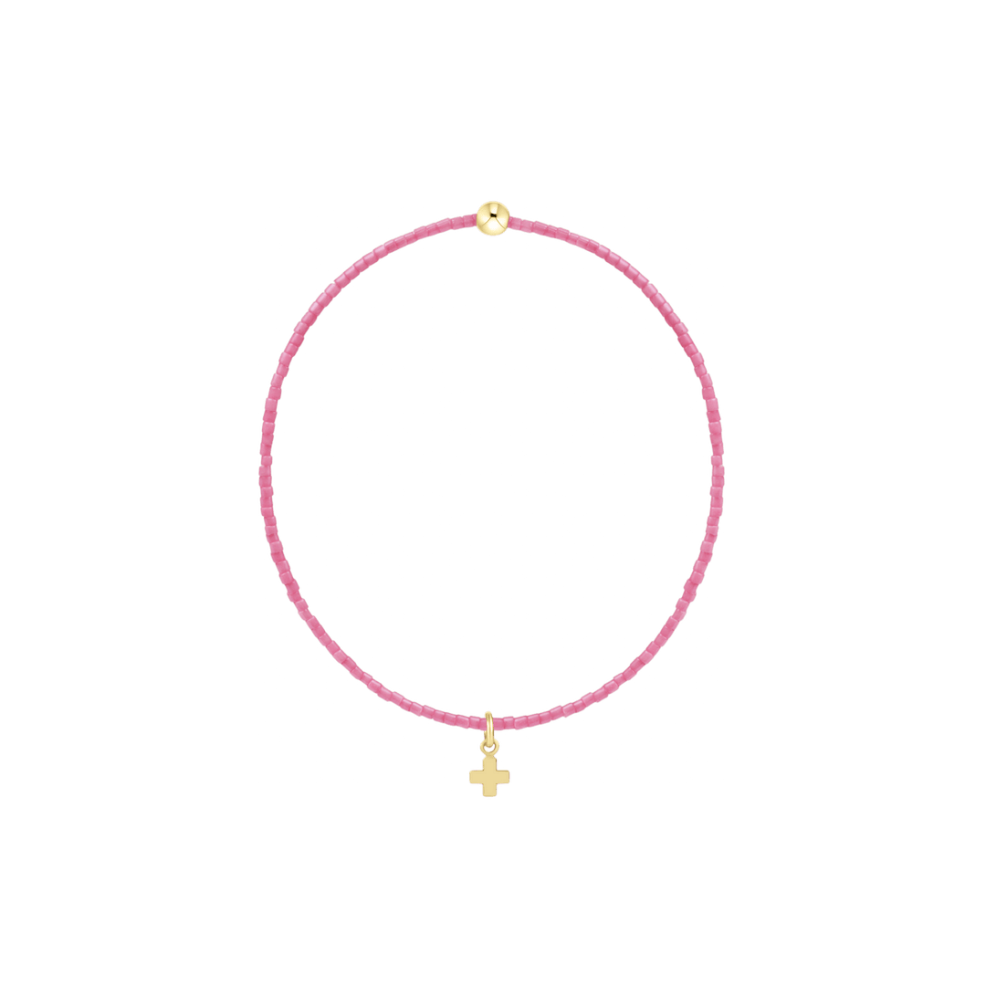 e. newtonHope Classic Bubblegum Bracelet - Signature Cross - Polish Boutique