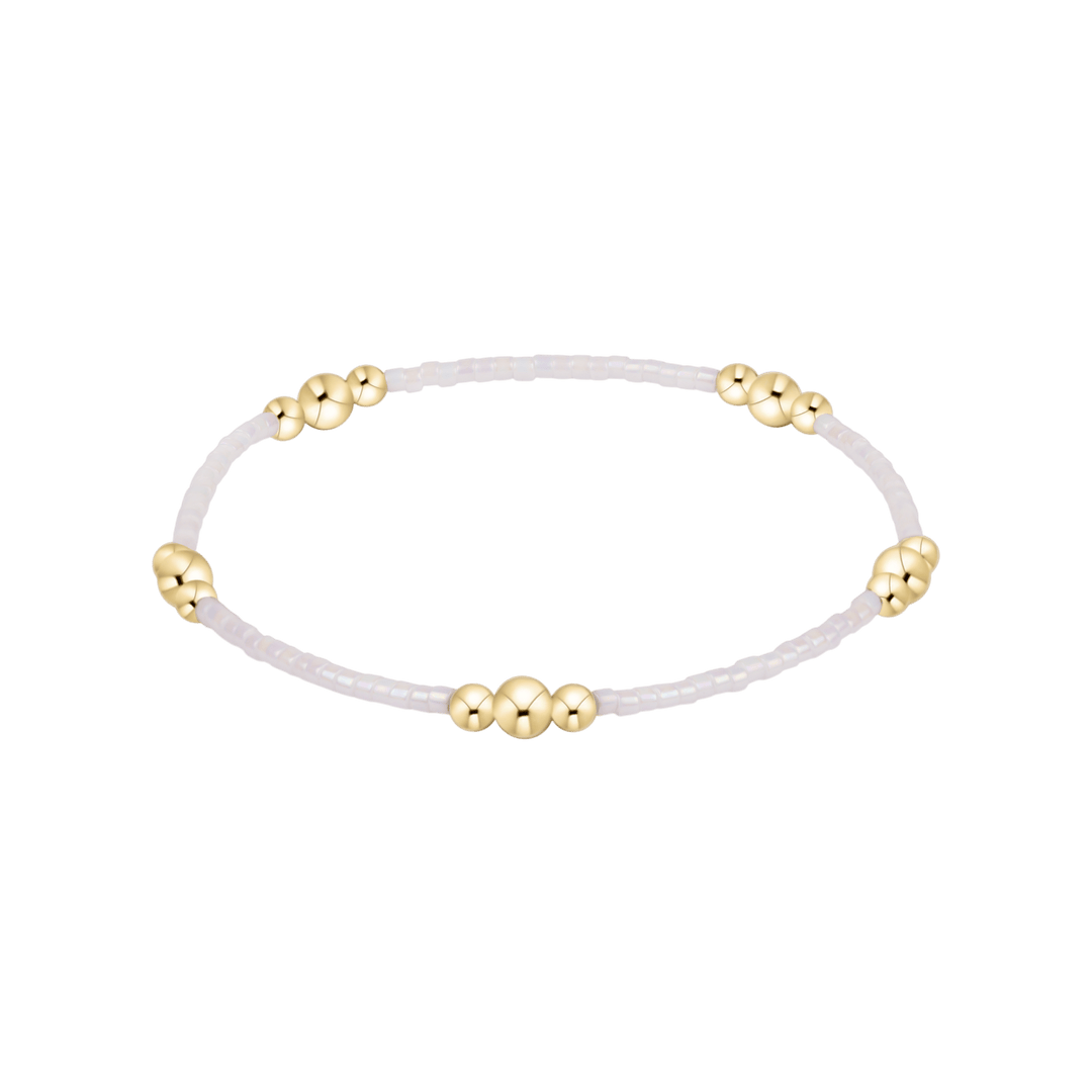 e. newtonHope Purpose Gold Bracelet - Silky White - Polish Boutique