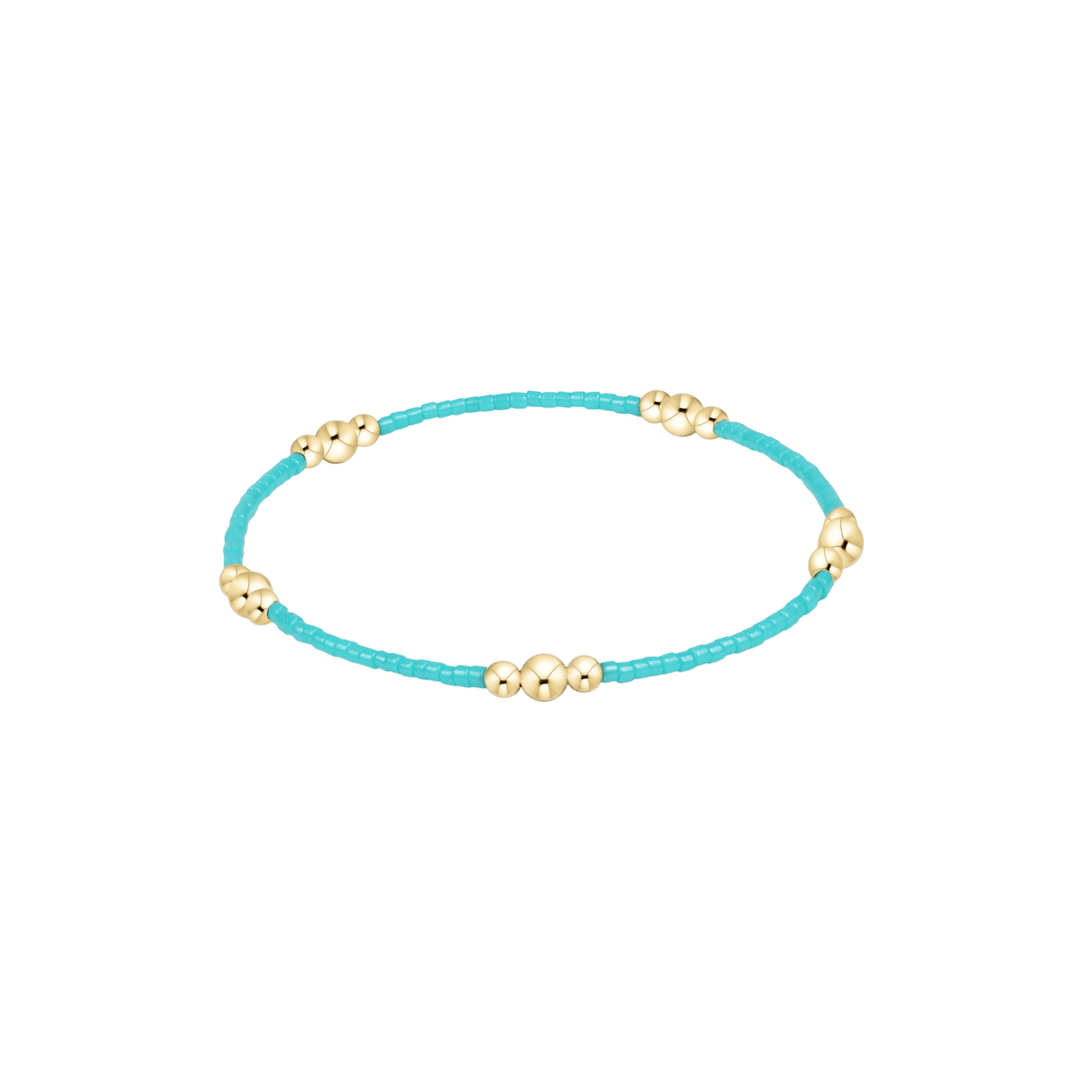 e. newtonHope Purpose Gold Bracelet - Turquoise - Polish Boutique