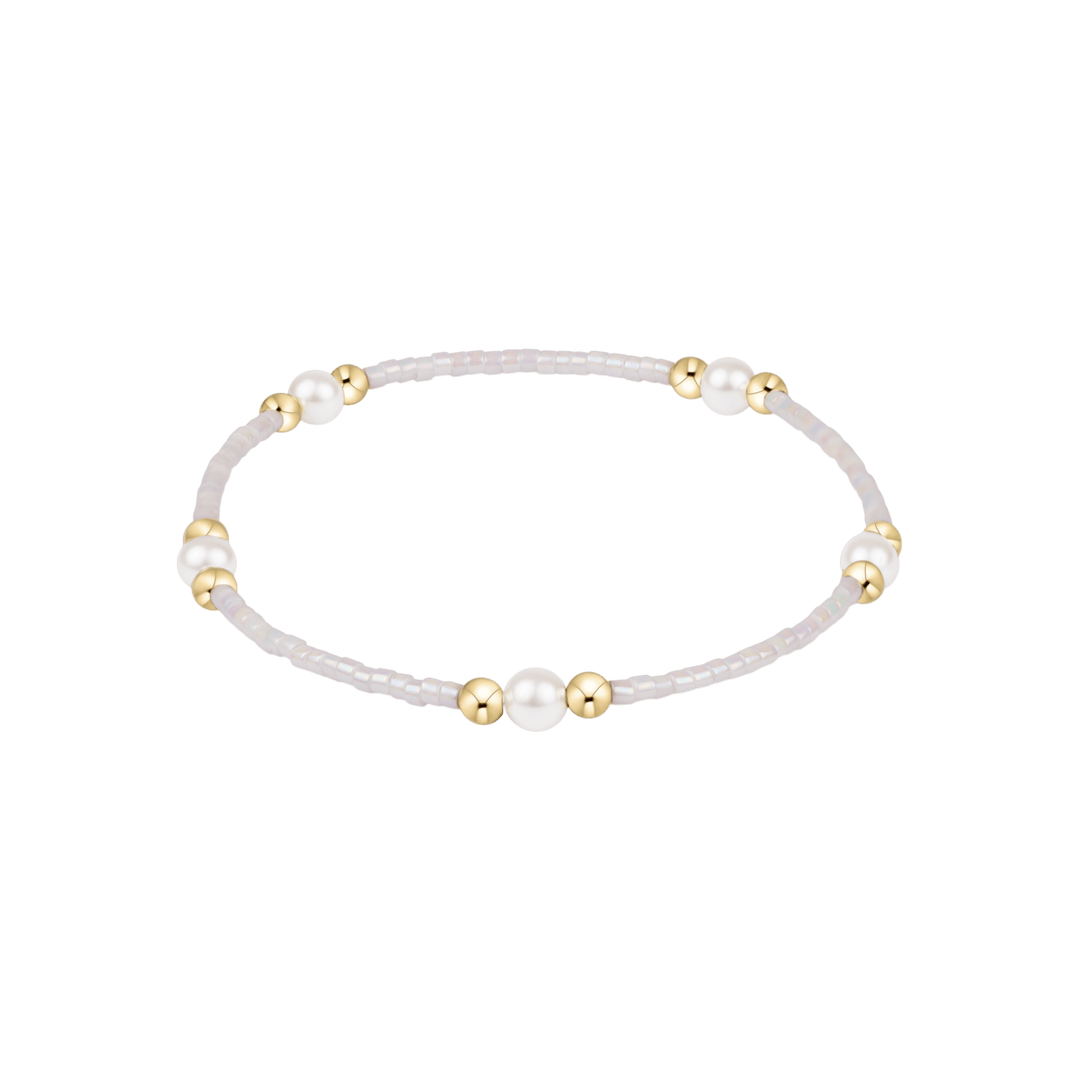 e. newtonHope Purpose Pearl Bracelet - Silky White - Polish Boutique