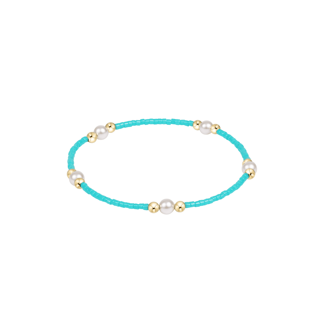 e. newtonHope Purpose Pearl Bracelet - Turquoise - Polish Boutique