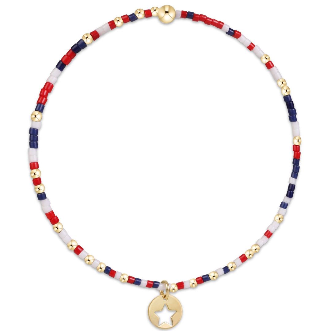 e. newtonHope Unwritten Bracelet, Firecracker - Star Small Gold Disc - Polish Boutique