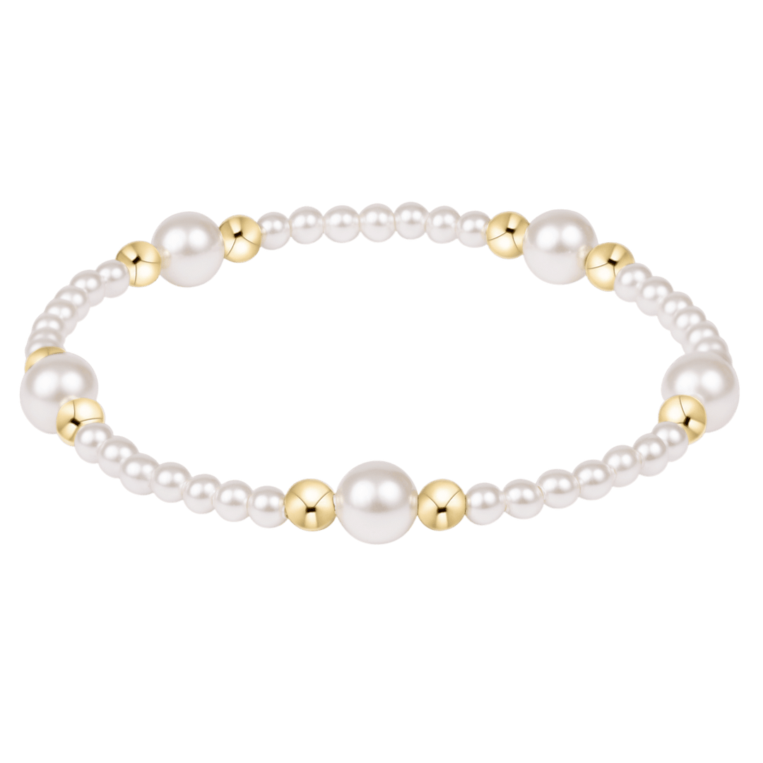 e. newtonPurpose Pearl 6mm Pearl Bracelet - Polish Boutique