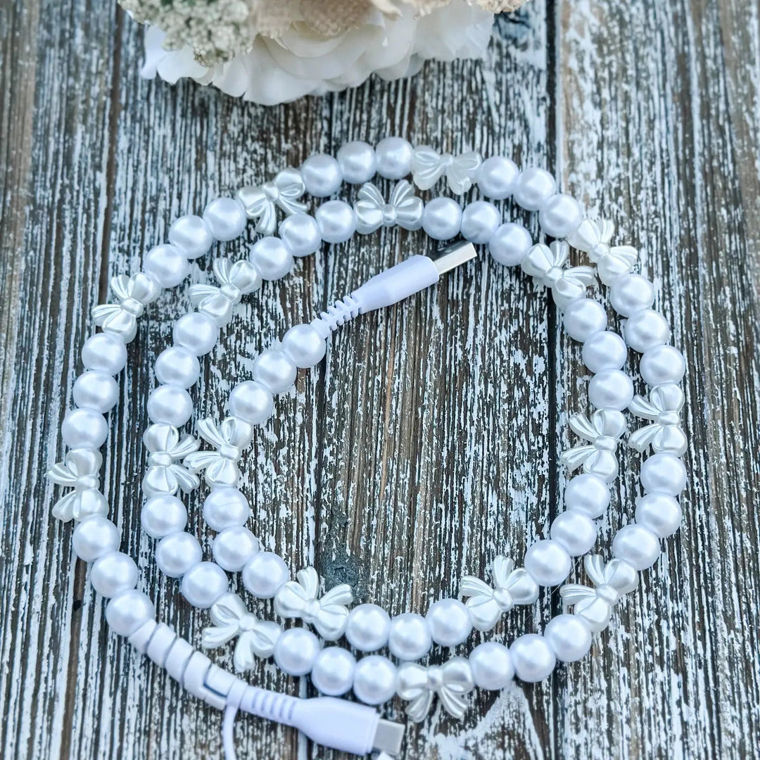 FairePearl & Bow Phone Charger - Polish Boutique