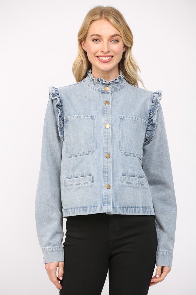 FateFrill Denim Jacket - Polish Boutique