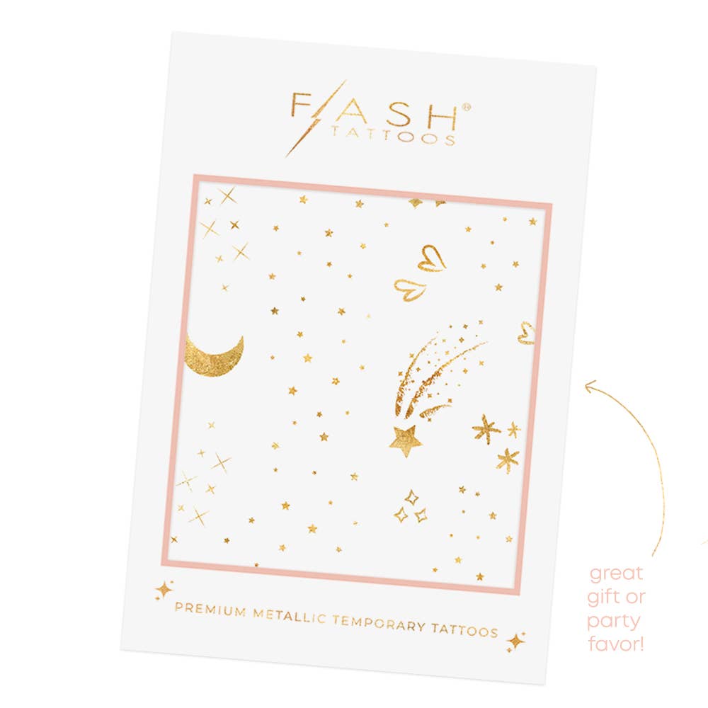 Flash TattoosGold Face Tattoo Pack - Polish Boutique