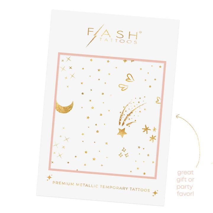 Flash TattoosGold Face Tattoo Pack - Polish Boutique