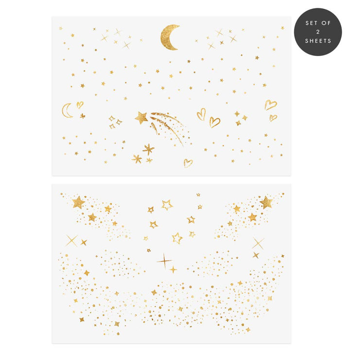 Flash TattoosGold Face Tattoo Pack - Polish Boutique