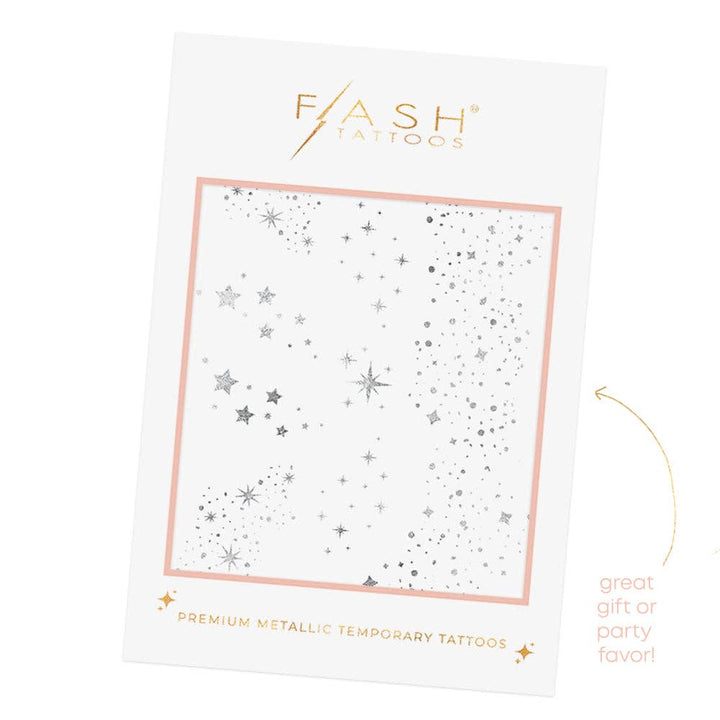 Flash TattoosSilver Face Tattoo Pack - Polish Boutique