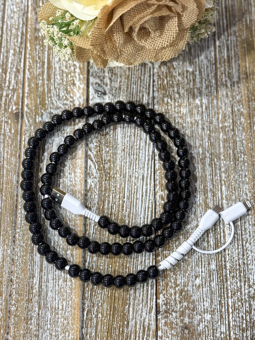 Harris Girls & Co.Black Pearl Phone Charger - Polish Boutique