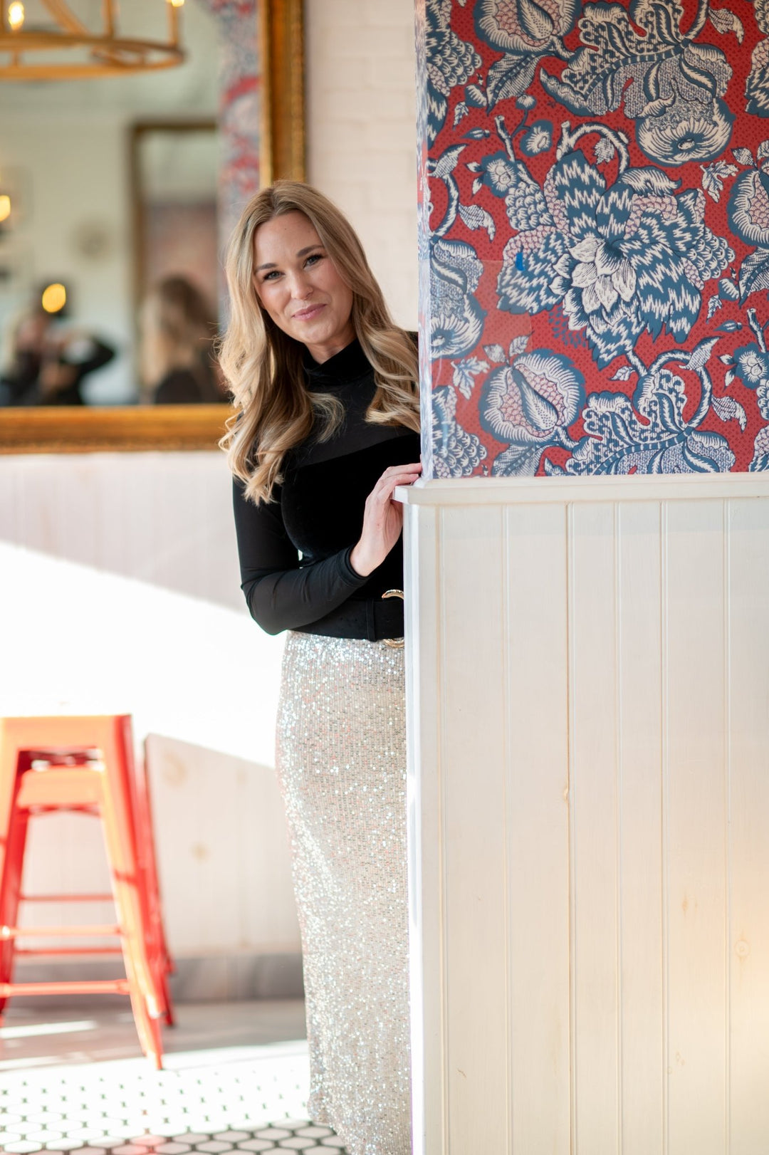 Hem & ThreadSequin Midi Skirt - Polish Boutique