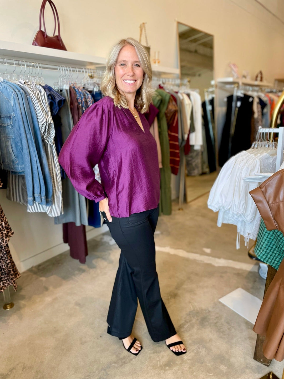 HiddenHappi Coated Jean - Polish Boutique