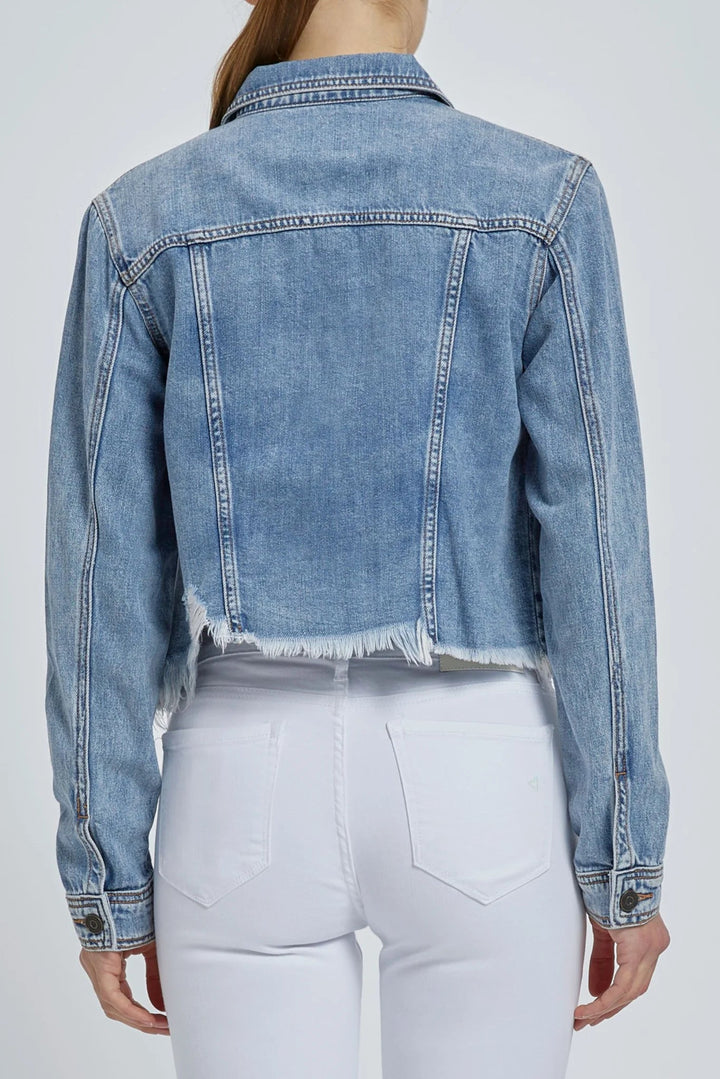 HiddenRebel Frayed Jean Jacket - Polish Boutique