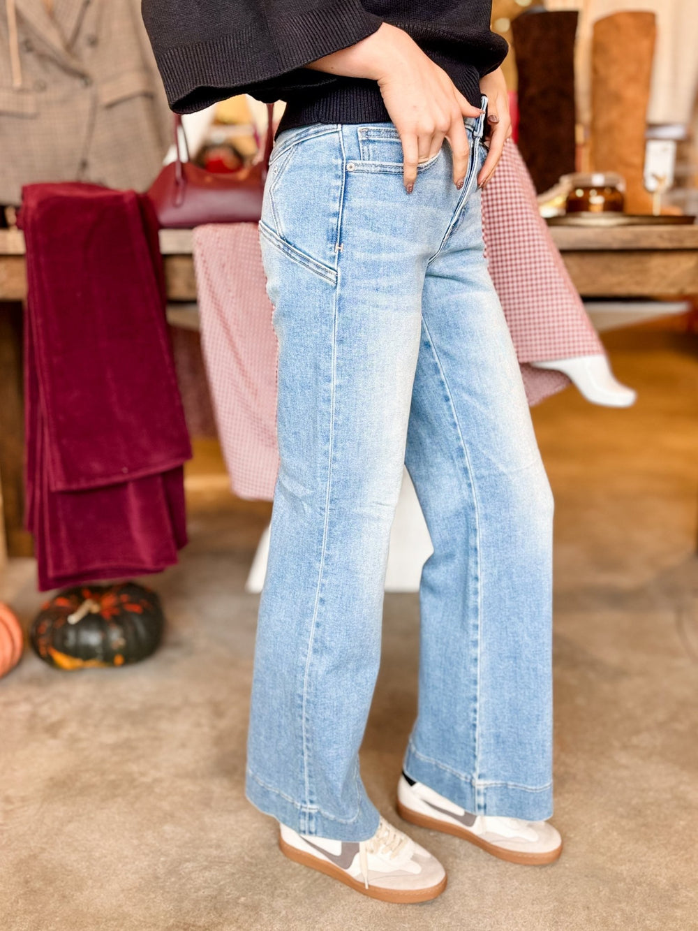 HiddenStar Flare Jeans - Polish Boutique