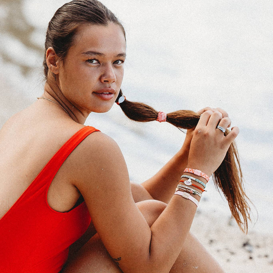 K'laniRoxy Pink Tropics Hair Tie Bracelets - Polish Boutique