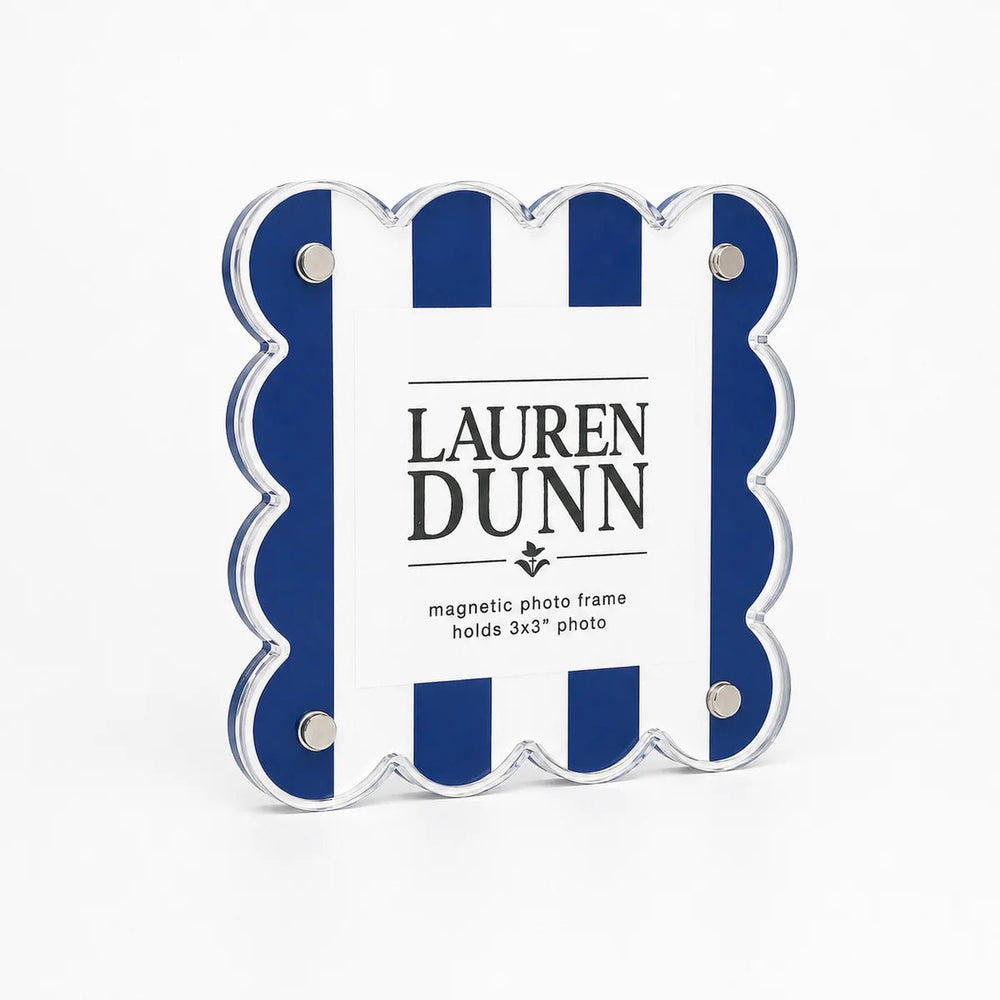 Lauren DunnStriped Scalloped Acrylic Frame - Polish Boutique