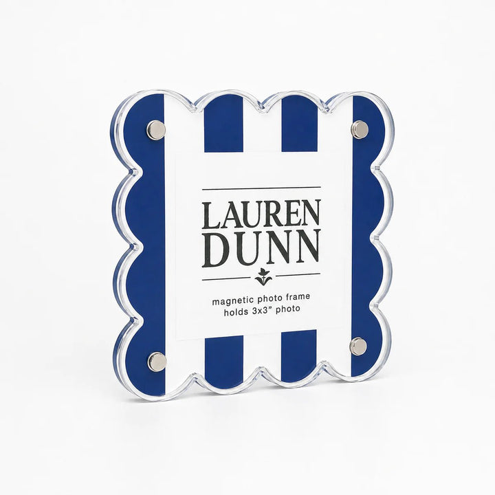 Lauren DunnStriped Scalloped Acrylic Frame - Polish Boutique