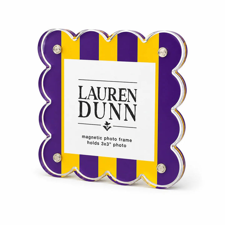 Lauren DunnStriped Scalloped Acrylic Frame - Polish Boutique