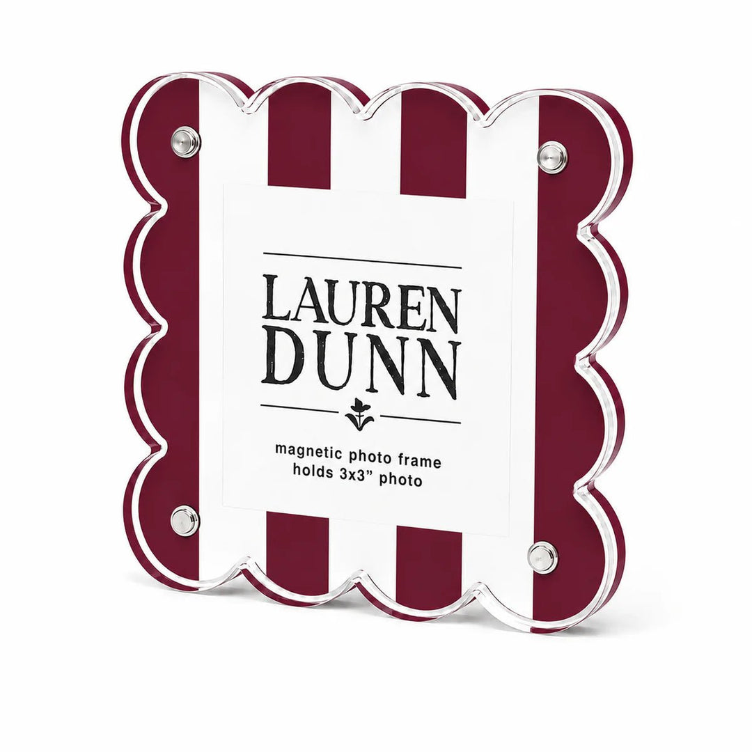 Lauren DunnStriped Scalloped Acrylic Frame - Polish Boutique