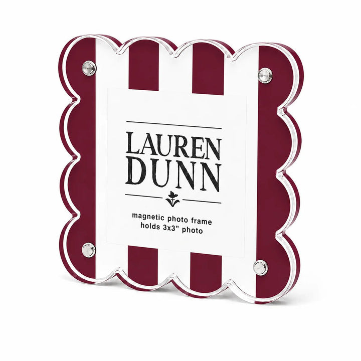 Lauren DunnStriped Scalloped Acrylic Frame - Polish Boutique
