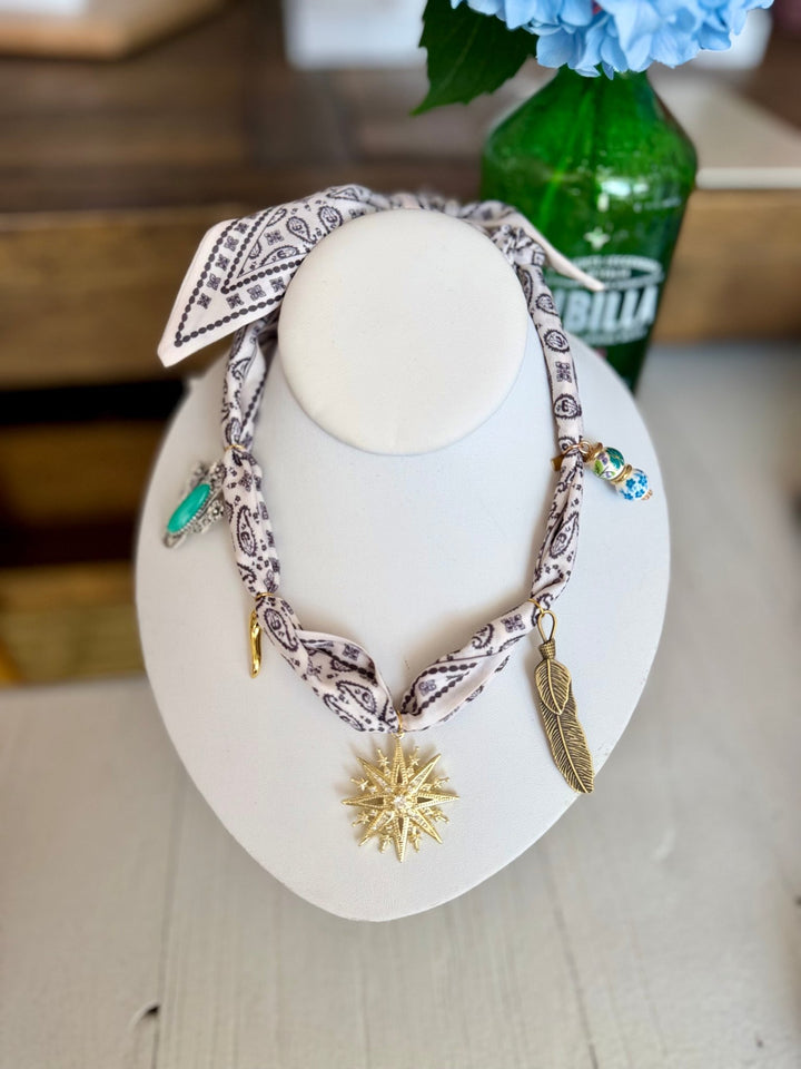 Leave A MarkSouthwestern Silk Scarf Necklace - Polish Boutique