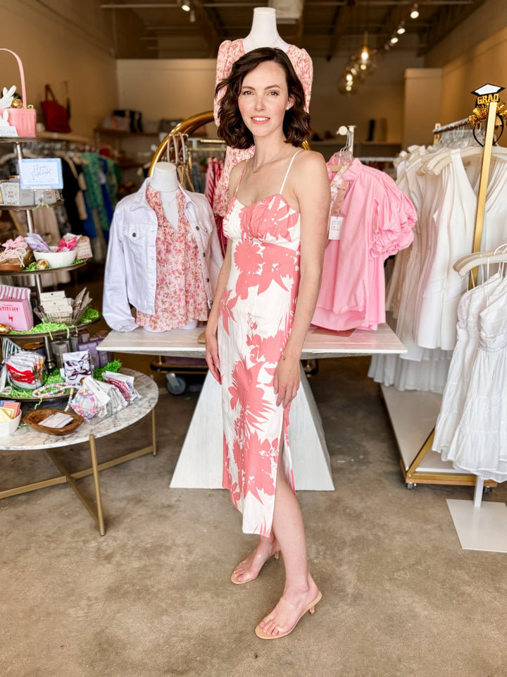 Lucy ParisCoral Midi Dress - Polish Boutique