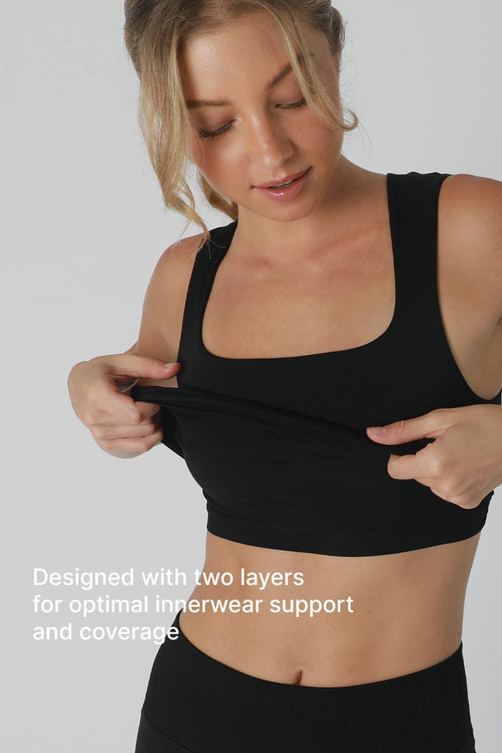 NIKIBIKISquare Neck Crop - Polish Boutique
