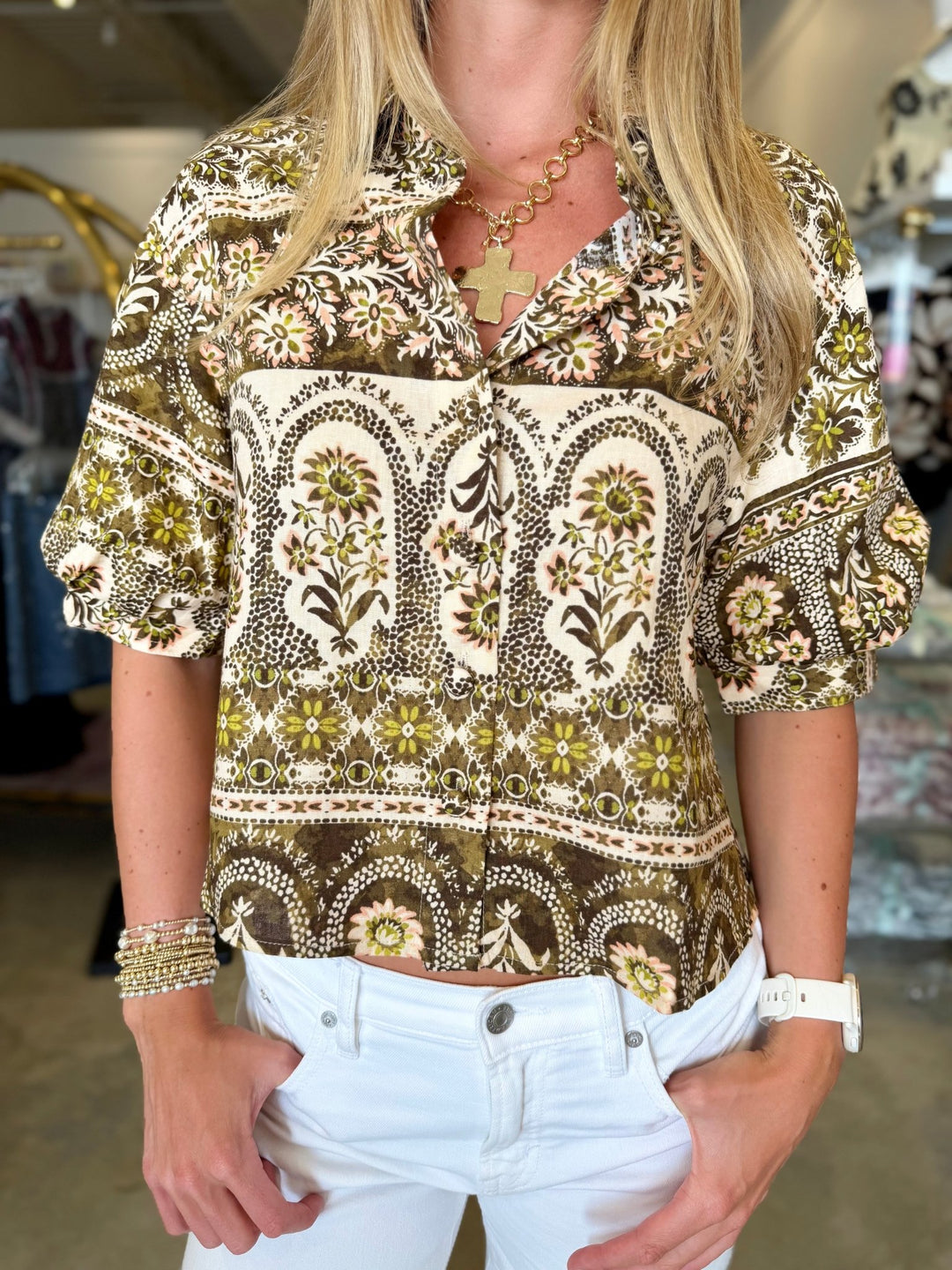 OlivaceousAlexis Blouse - Polish Boutique