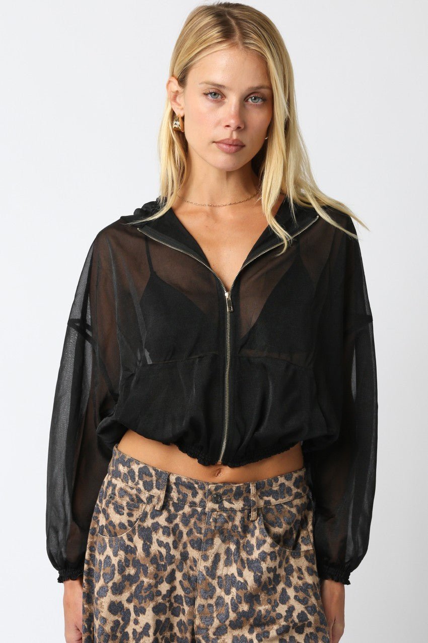 OlivaceousCali Mesh Jacket - Polish Boutique