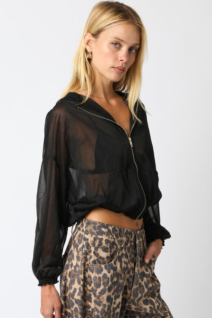 OlivaceousCali Mesh Jacket - Polish Boutique