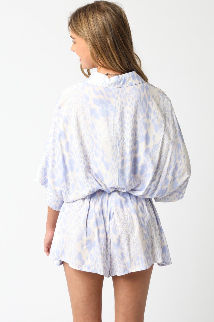 OlivaceousCeleste Romper - Polish Boutique