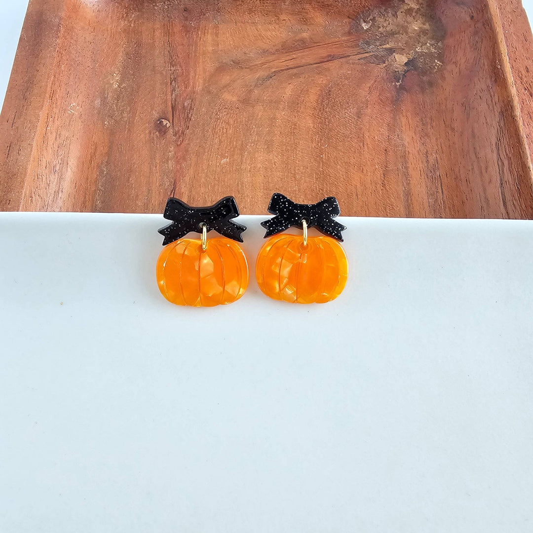 Polish BoutiqueBow Pumpkin Patch Earrings - Polish Boutique