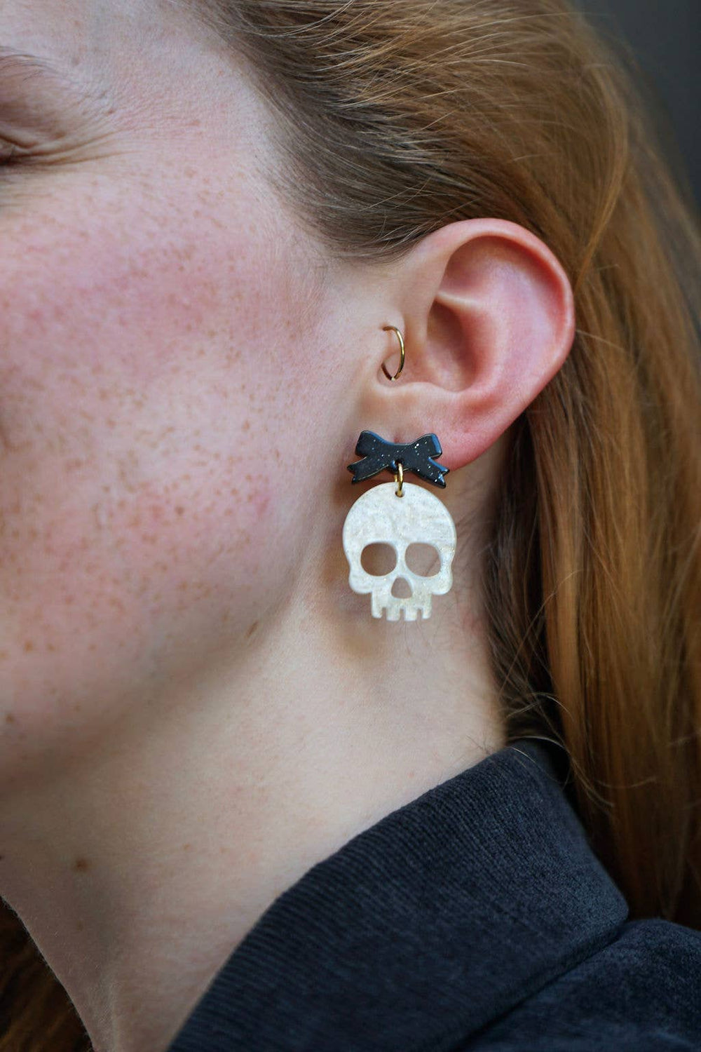 Polish BoutiqueBow Skeleton Earrings - Polish Boutique