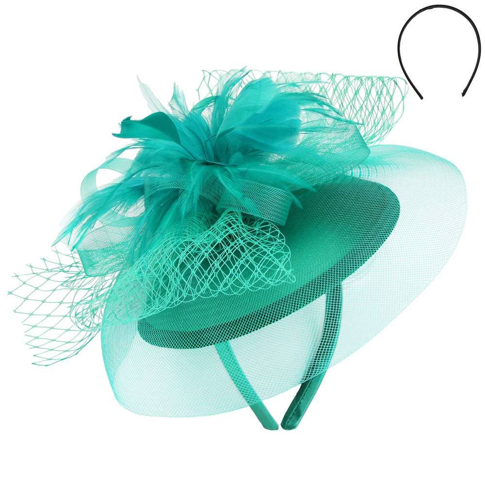 Polish BoutiqueFeather Net Fascinator - Polish Boutique