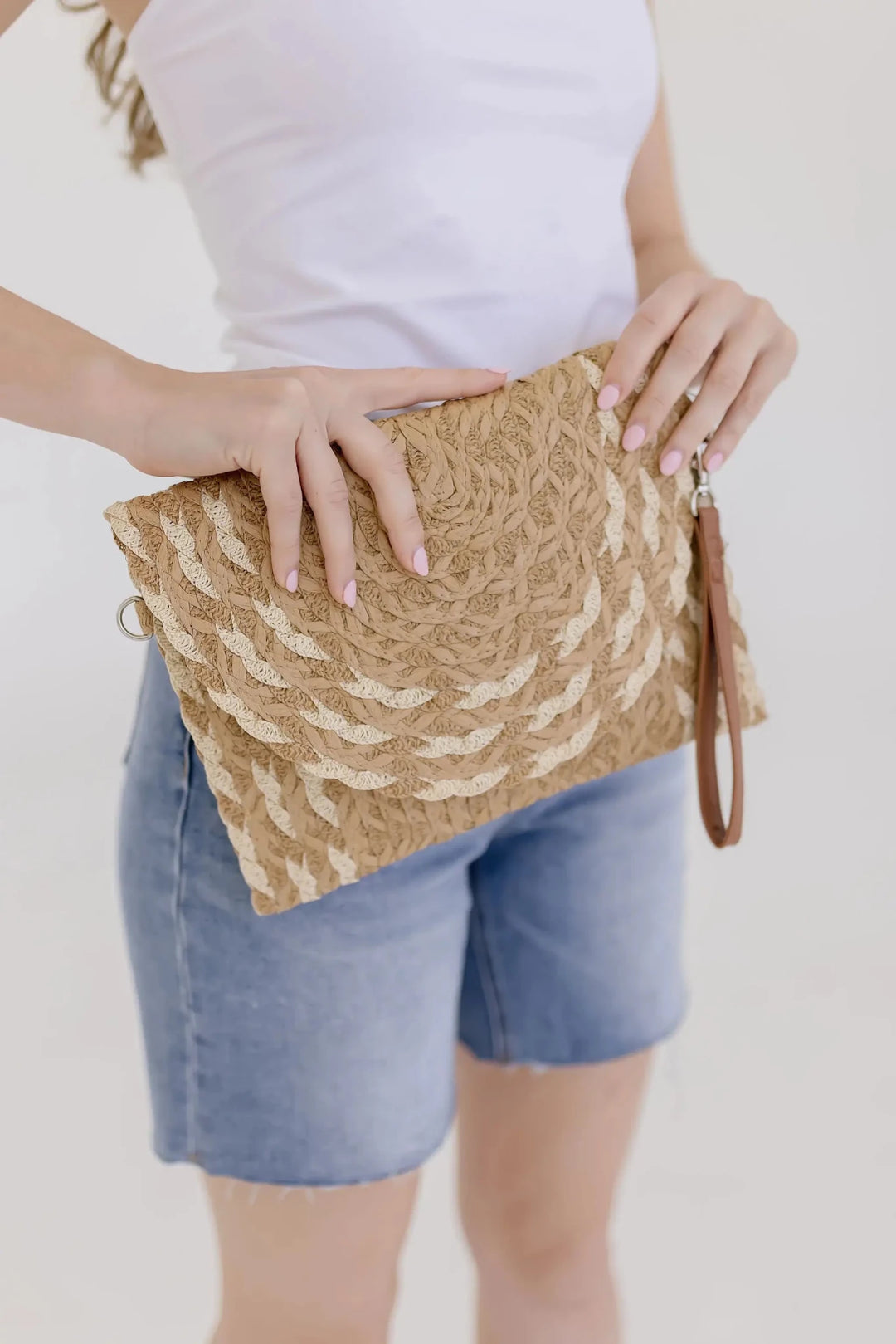 Polish BoutiqueWoven Mix Clutch - Polish Boutique