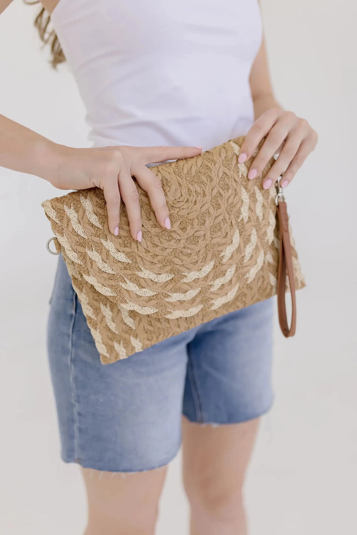 Polish BoutiqueWoven Mix Clutch - Polish Boutique