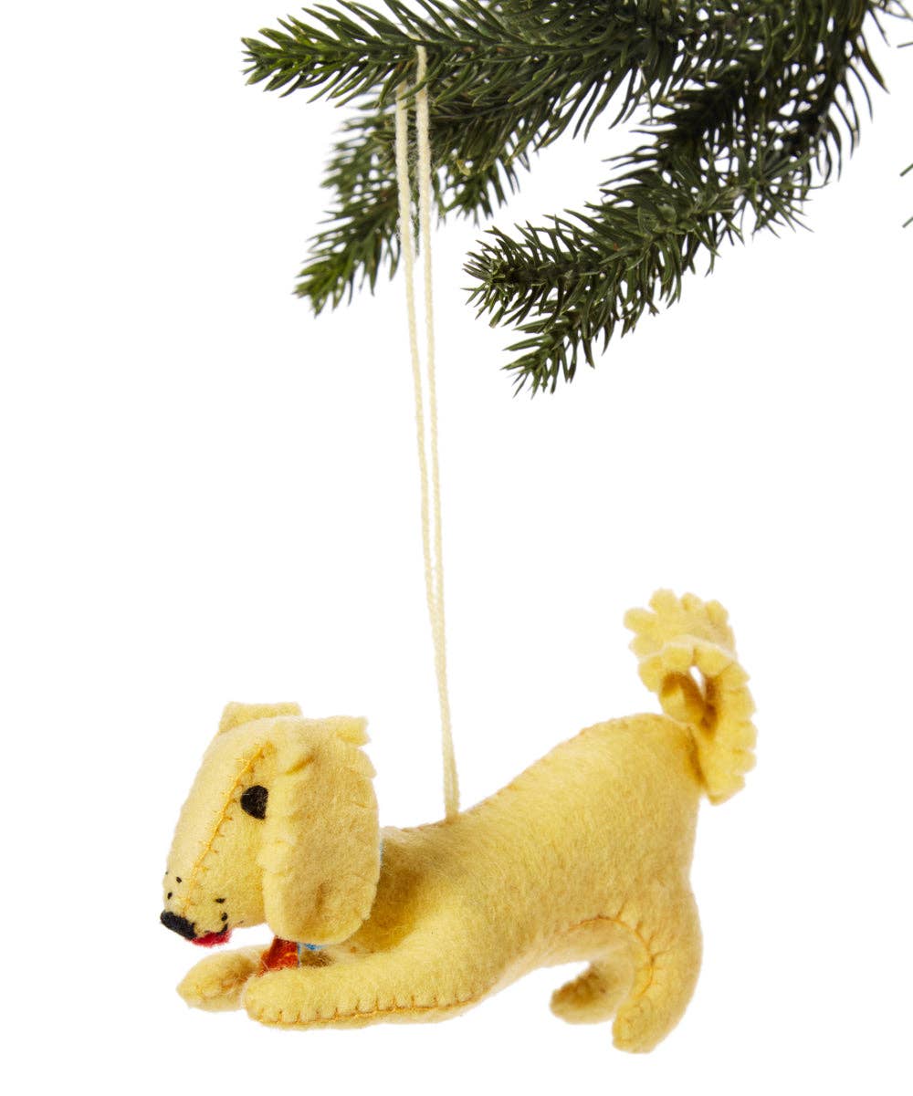 Silk Road BazaarGolden Dog Ornament - Polish Boutique