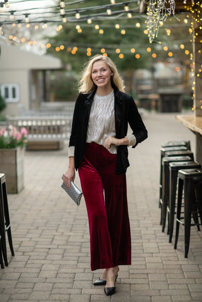 Skies Are BlueCamille Velour Blazer - Polish Boutique