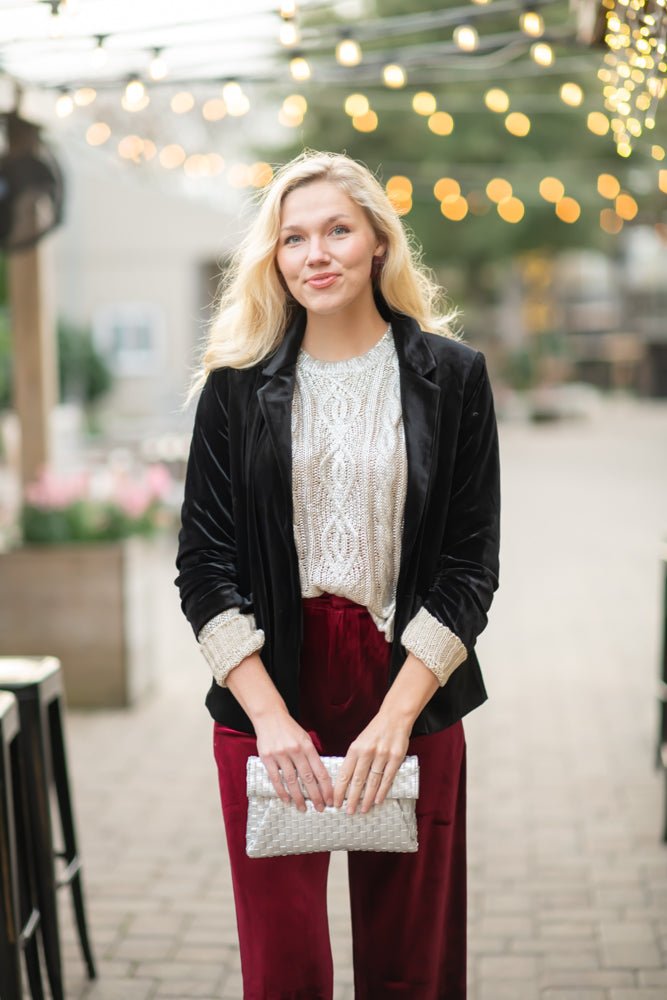 Skies Are BlueCamille Velour Blazer - Polish Boutique