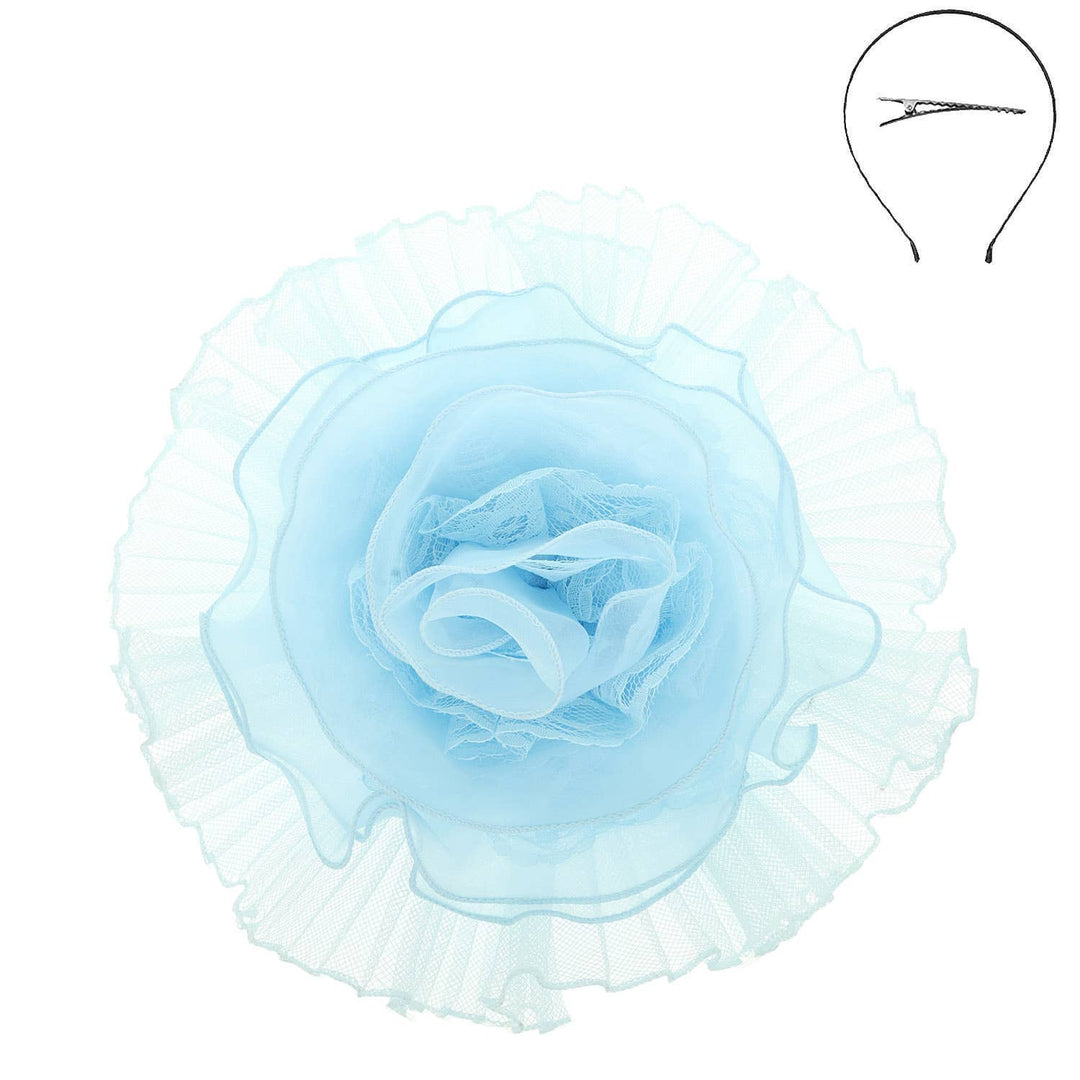 SP Sophia CollectionLace Mesh Rose Bloom Fascinator - Polish Boutique