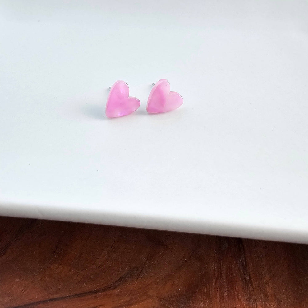 Spiffy & SplendidHeart Studs, Pink - Polish Boutique