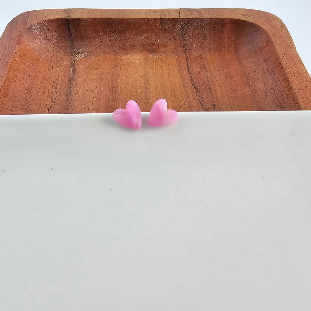 Spiffy & SplendidHeart Studs, Pink - Polish Boutique